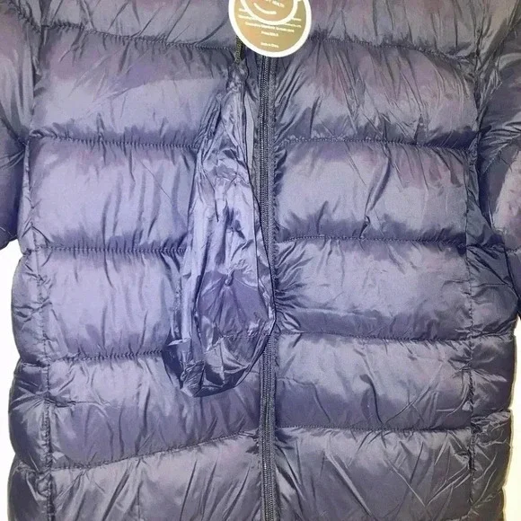 New Cecorc Boy’s Puffer Jacket Coat Dark Blue Size 10-12 NWT - Picture 8 of 10